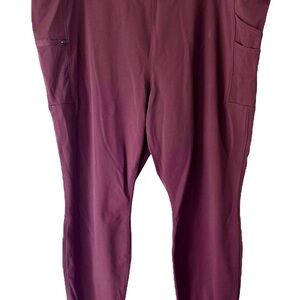 Carhartt Women’s Leggings With Pockets Size 3X Maroon Great Condition!